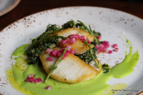 Halibut cheeks fit for Jehovah! (Ok Python fans...you get it right?) at Miller's Guild.