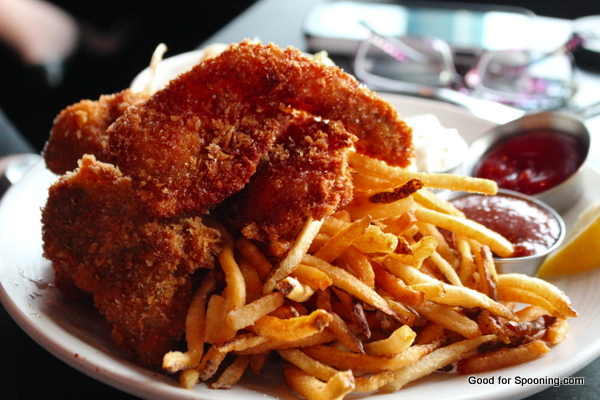 The only disappointing thing I ate on the entire trip. THe fish was good, I just don't like shoestring fries with my fish & chips. At Etta's.