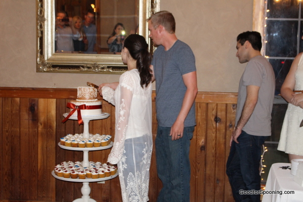 Brian and Krstal changed into something more comfy for the cake, dancing and singing portion of the evening.