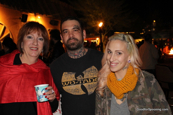 Friends Lynn, Christian (Cutthroat Culinary) and Jesikuh at Late Knife Chef FIght viewing party.
