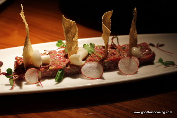 My fave appetizer right now, steak tartare as done by STK