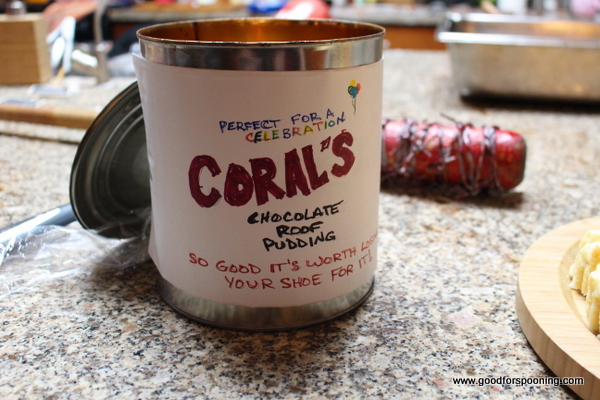 Carl had the celebratory can of "roof pudding" when he survived the walkers on his own. Our take on it.