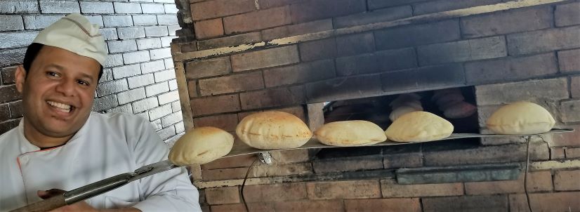 Even small restos make their own bread in Egypt
